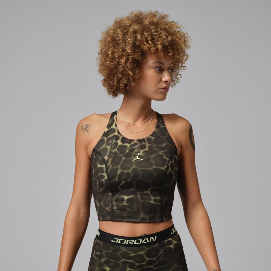 Jordan Sport Dri-FIT damestop met print Groen - Foto 4