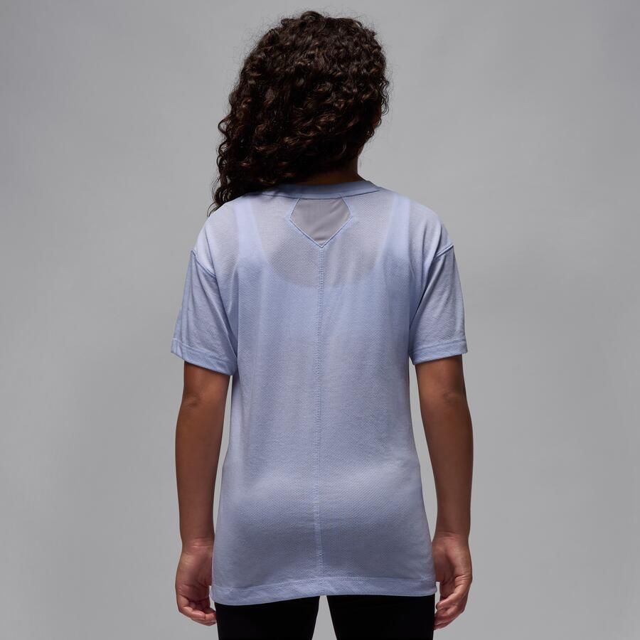 Jordan Sport Dri-FIT Diamond top met korte mouwen voor kids Grijs