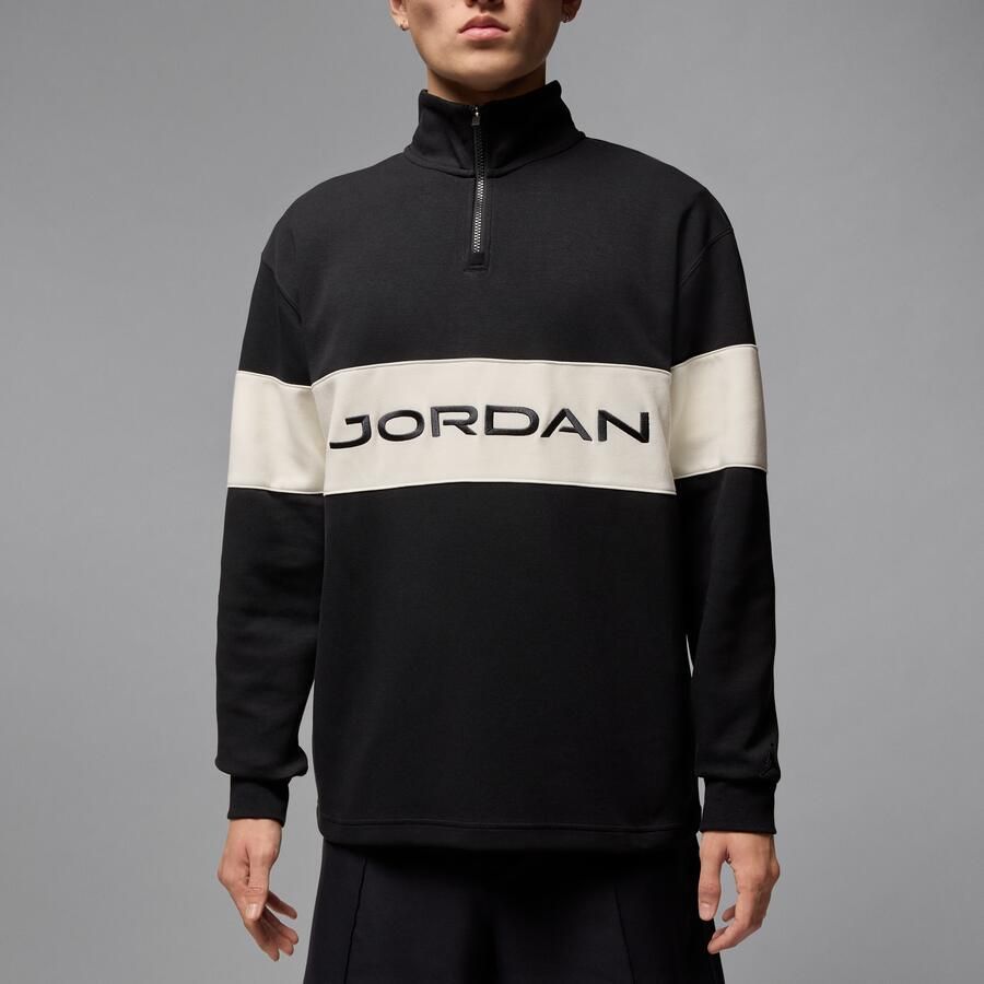 Jordan Sport Dri-FIT golftop met korte rits voor heren Zwart - Foto 3