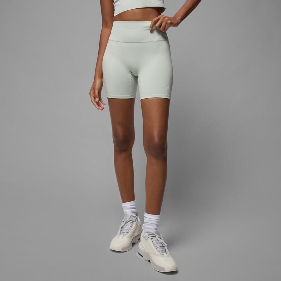 Jordan Sport Dri-FIT shorts met hoge taille voor dames (15 cm) Grijs - Foto 4