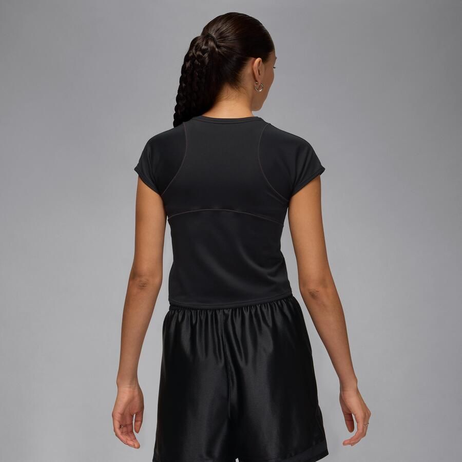 Jordan Sport Flightweight Dri-FIT top met korte mouwen voor dames Zwart