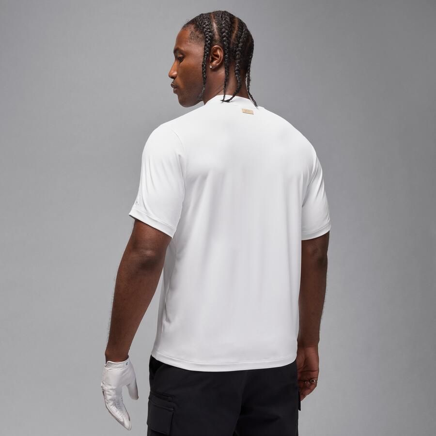 Jordan Sport golfshirt met opstaande kraag voor heren Wit