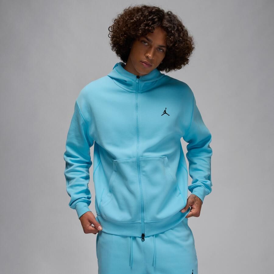 Jordan Sport Hoop Fleece Dri-FIT herenhoodie met rits Blauw - Foto 4