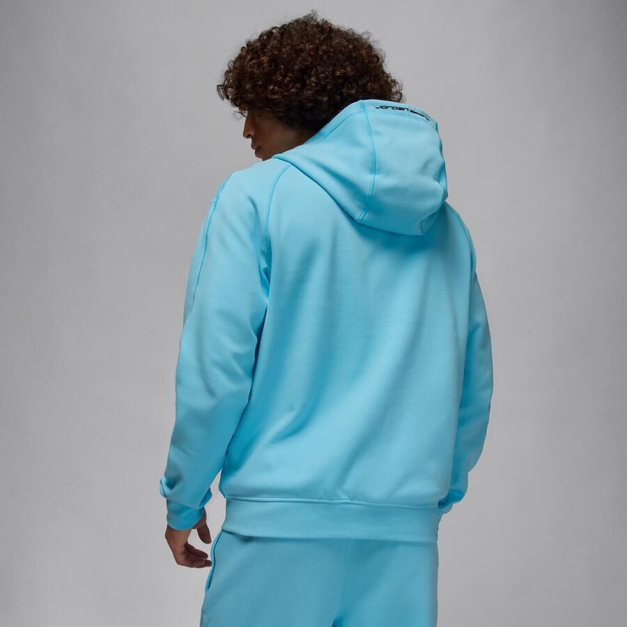 Jordan Sport Hoop Fleece Dri-FIT herenhoodie met rits Blauw