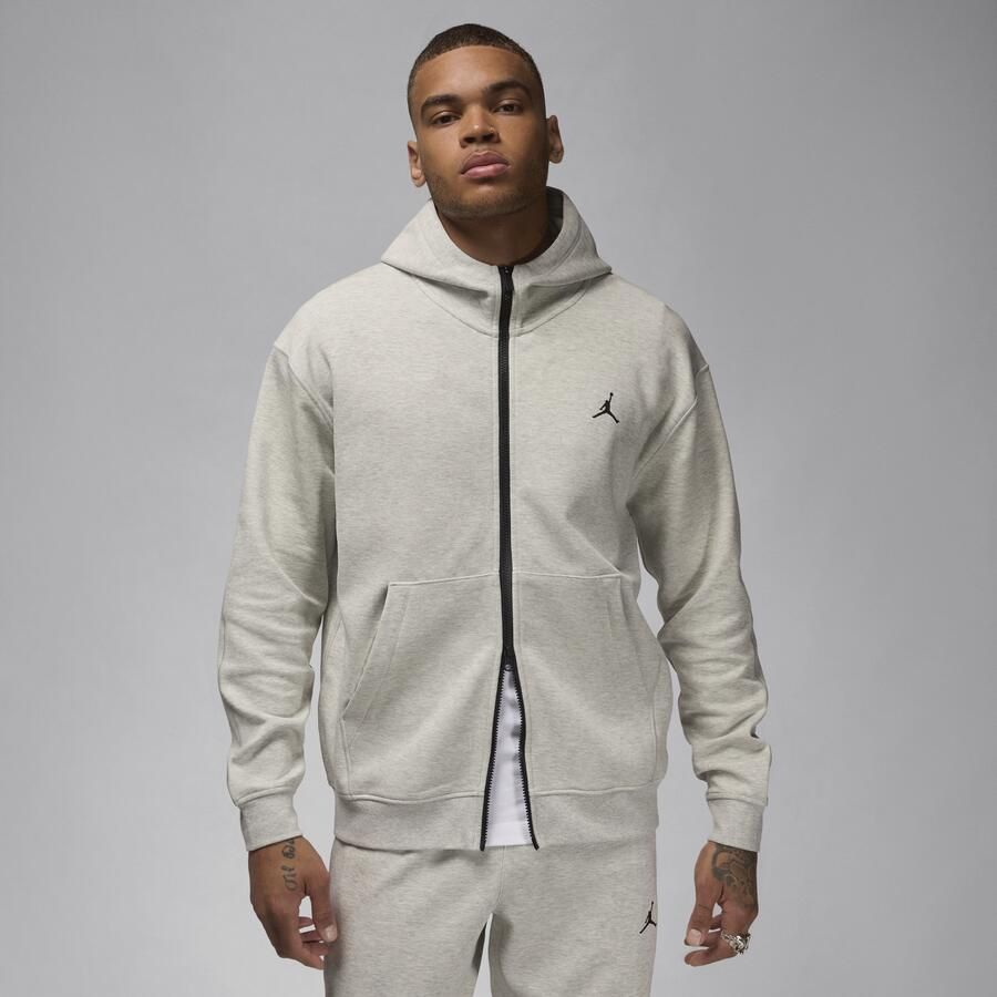 Jordan Sport Hoop Fleece Dri-FIT herenhoodie met rits Grijs - Foto 3