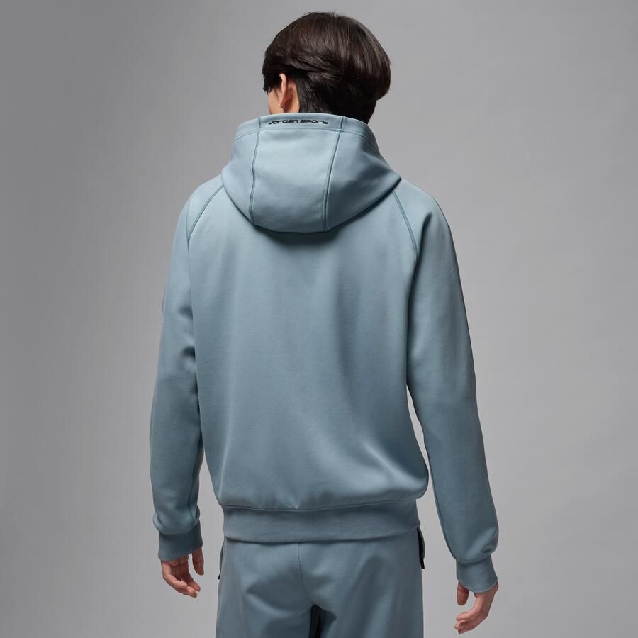 Jordan Sport Hoop Fleece Dri-FIT herenhoodie met rits Grijs