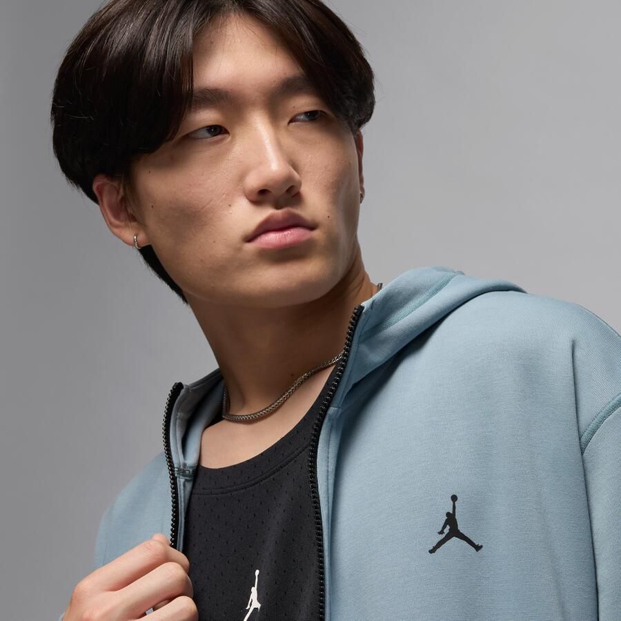 Jordan Sport Hoop Fleece Dri-FIT herenhoodie met rits Grijs - Foto 2