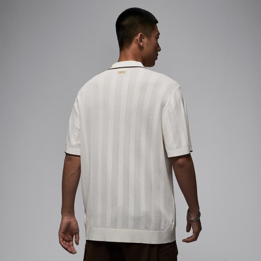 Jordan Sport knit golftop met knoopsluiting voor heren Grijs