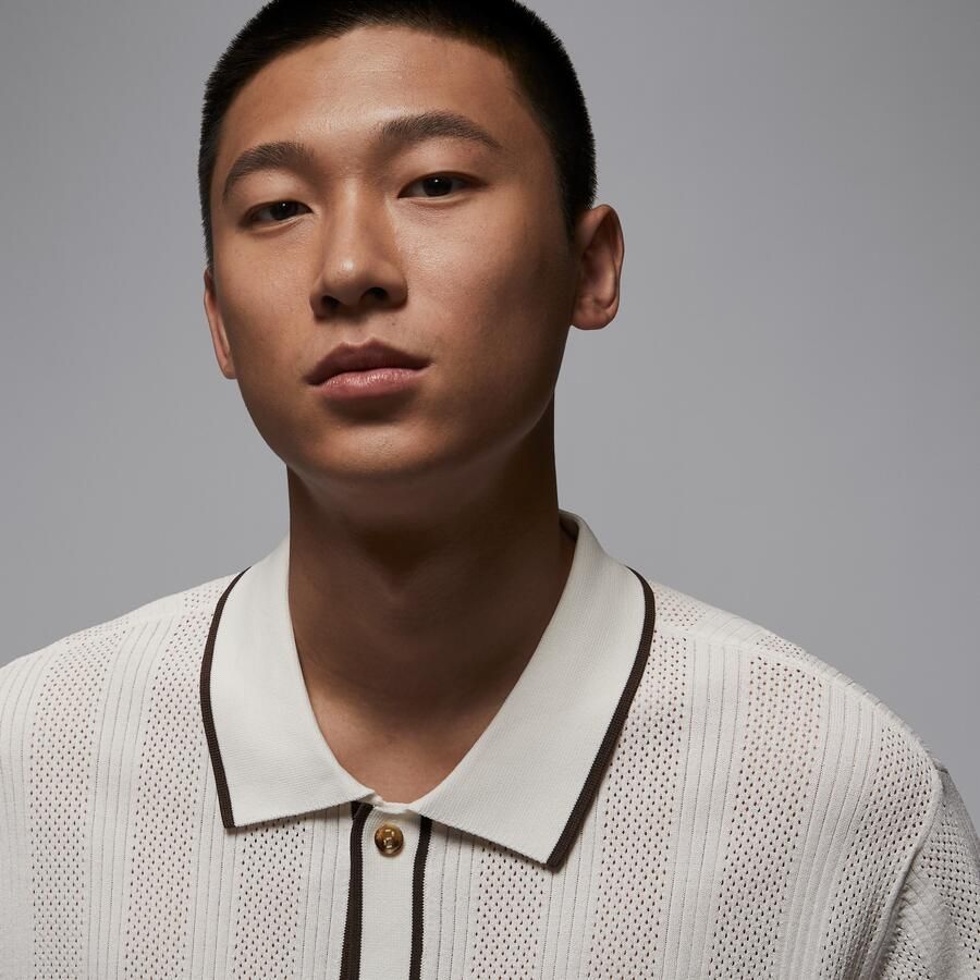 Jordan Sport knit golftop met knoopsluiting voor heren Grijs - Foto 2