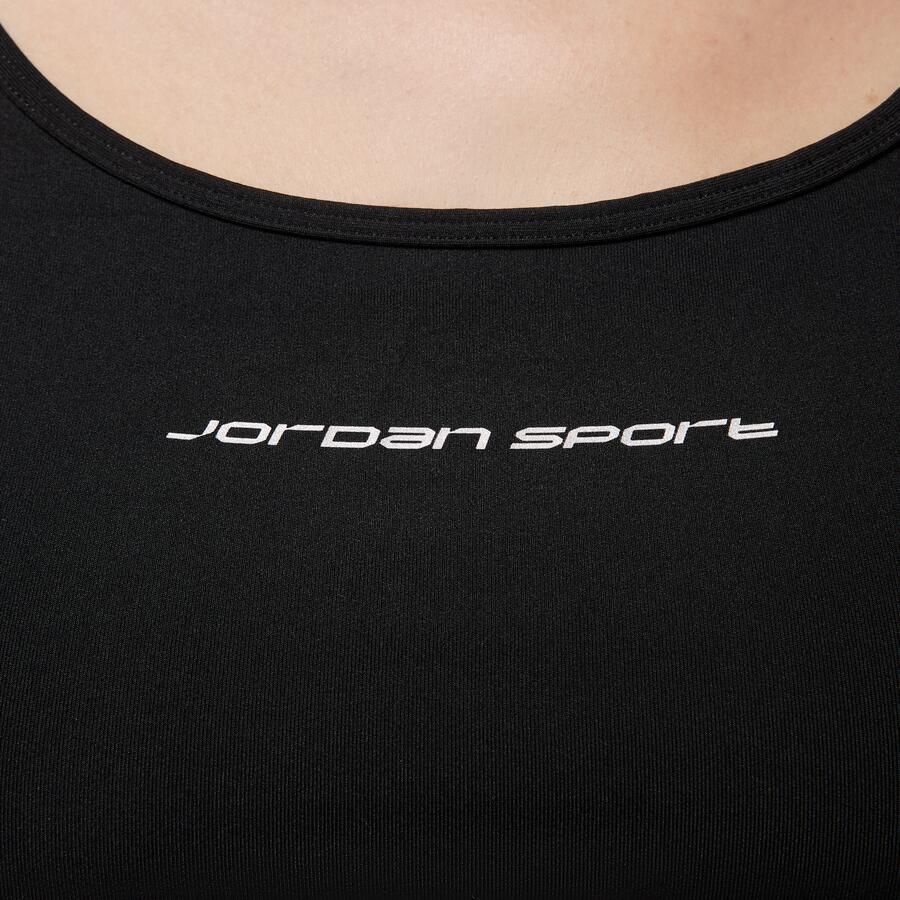 Jordan Sport korte knit damestop met korte mouwen Zwart - Foto 3