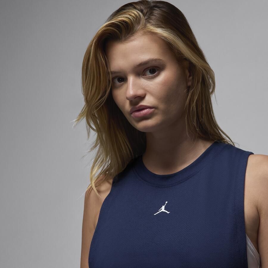 Jordan Sport tanktop met ruitdetail voor dames Blauw