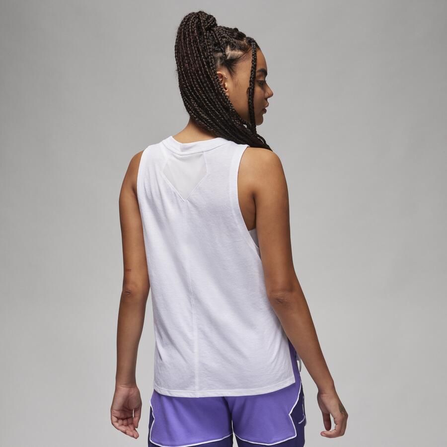 Jordan Sport tanktop met ruitdetail voor dames Wit - Foto 4