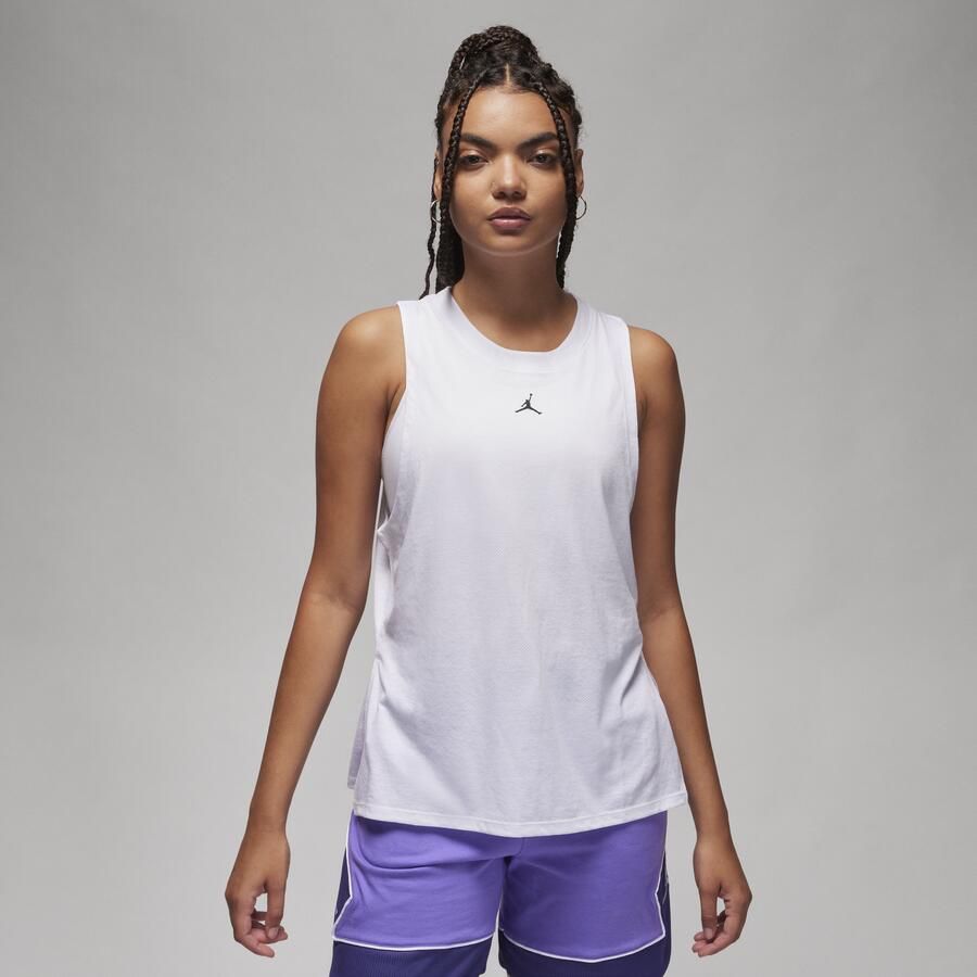 Jordan Sport tanktop met ruitdetail voor dames Wit - Foto 3