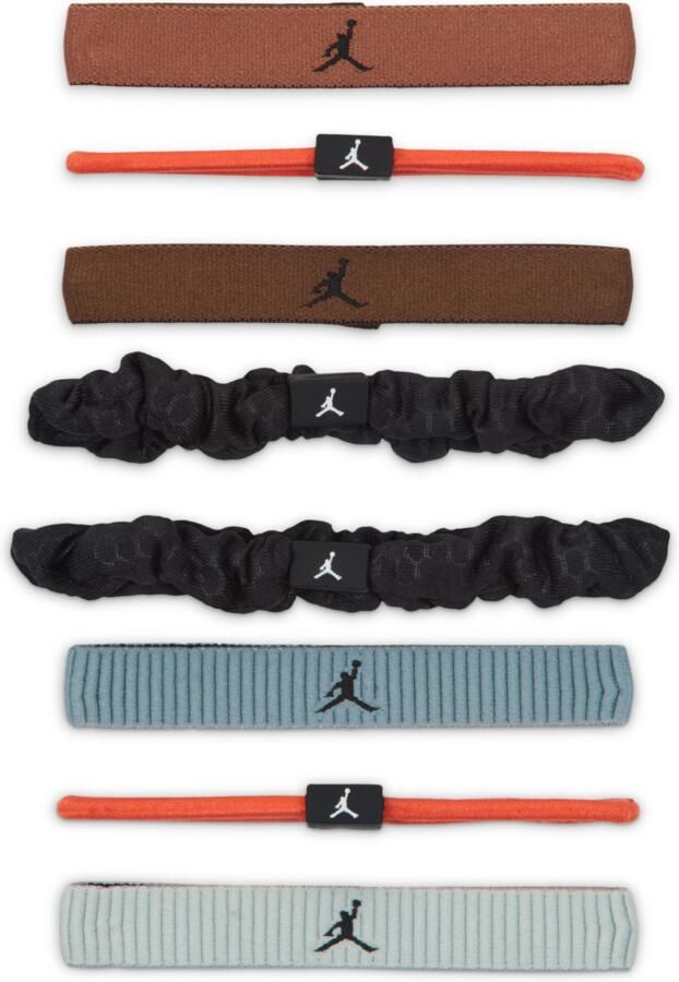 Jordan Sport verschillende haarelastiekjes (8 stuks) Bruin