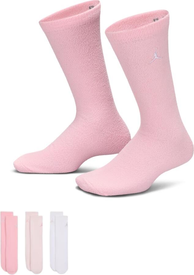 Jordan Supersoft Cozy Crew sokken voor kids (3 paar) Roze - Foto 3