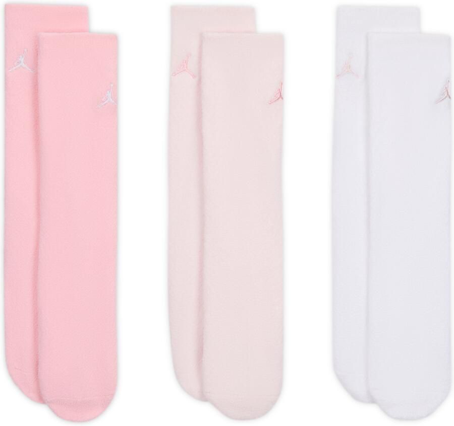 Jordan Supersoft Cozy Crew sokken voor kids (3 paar) Roze