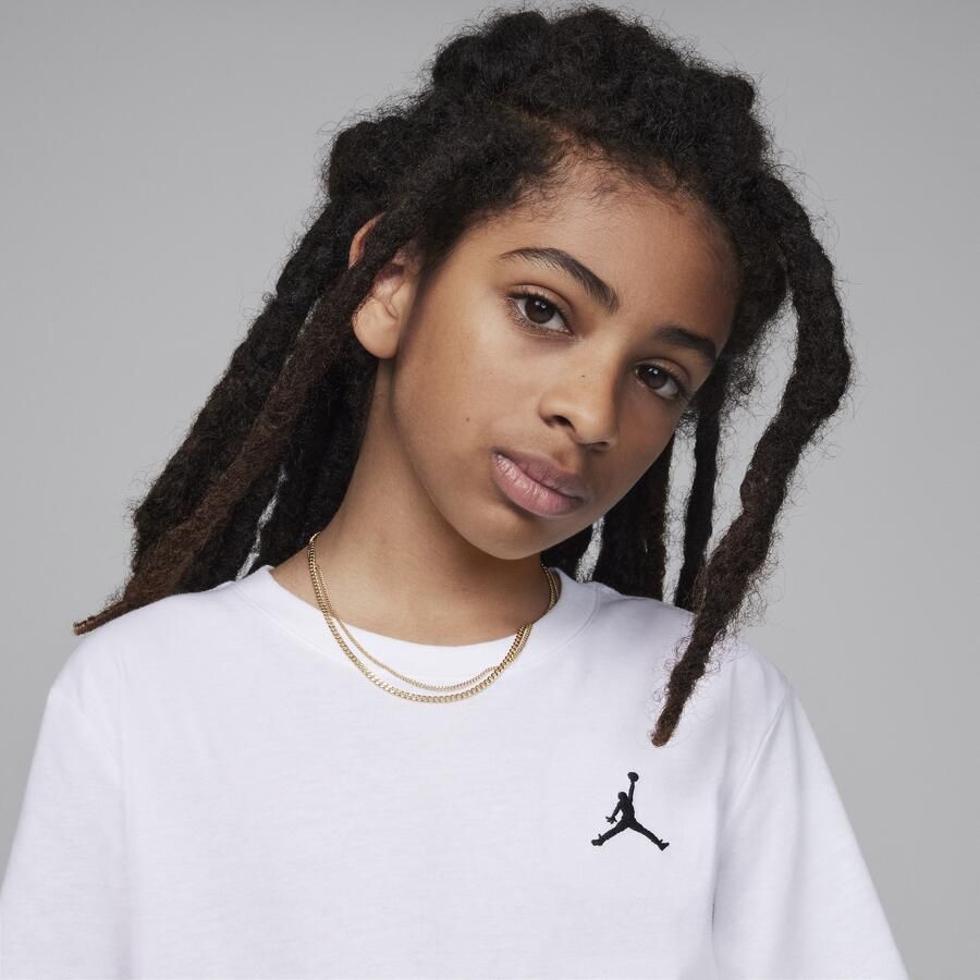 Jordan T-shirt met geborduurd Jumpman Air Wit