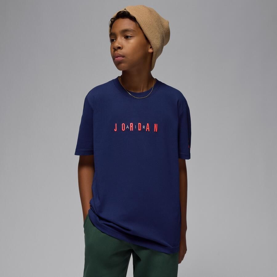 Jordan T-shirt met geborduurd logo voor kids Blauw - Foto 4