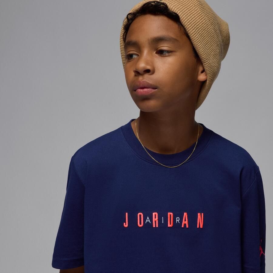 Jordan T-shirt met geborduurd logo voor kids Blauw - Foto 2