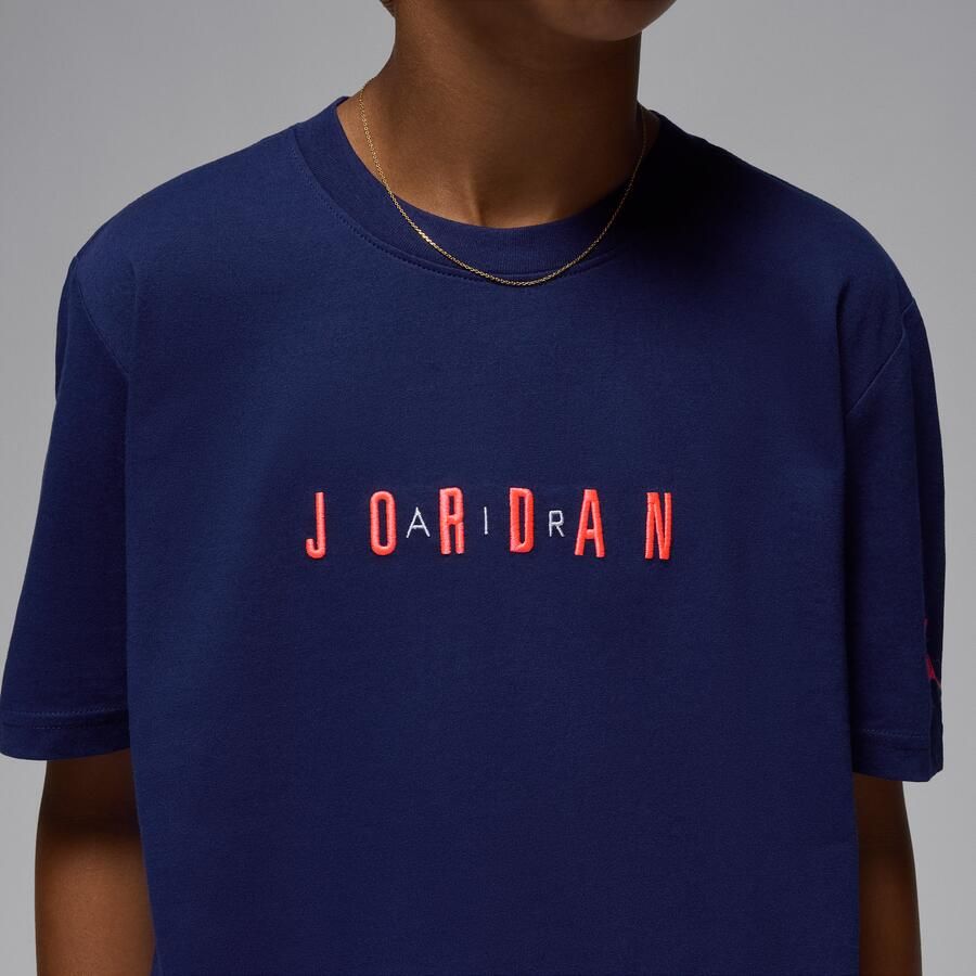 Jordan T-shirt met geborduurd logo voor kids Blauw - Foto 3