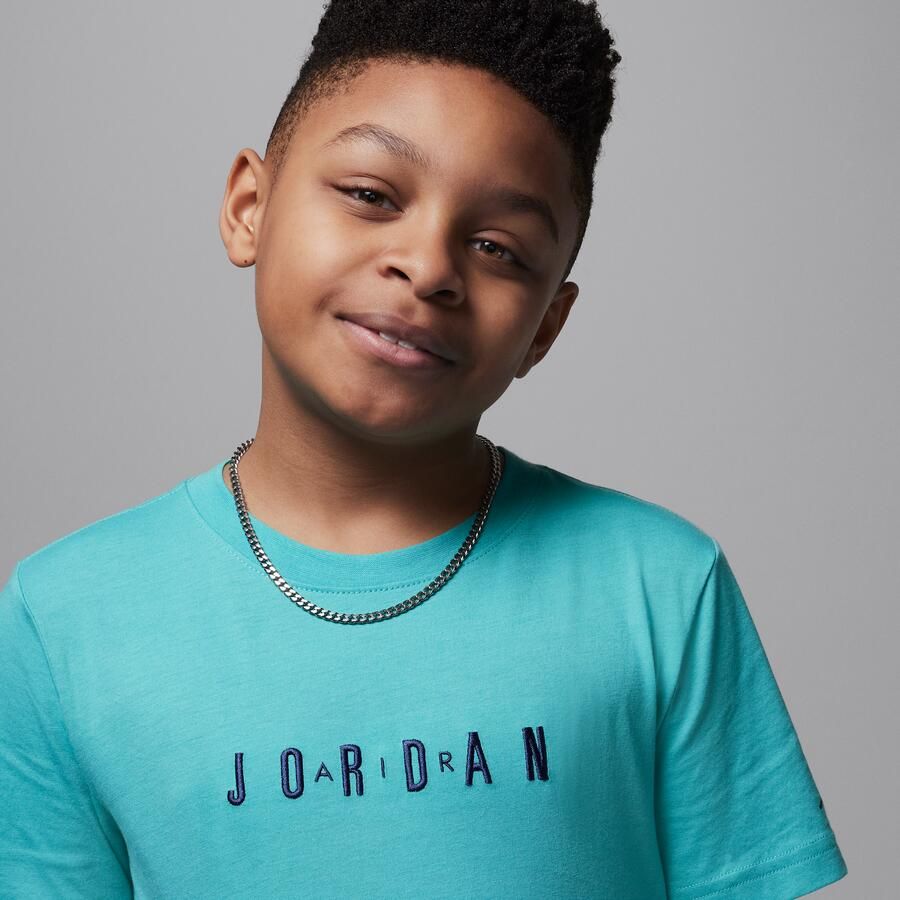 Jordan T-shirt met geborduurd logo voor kids Groen - Foto 2