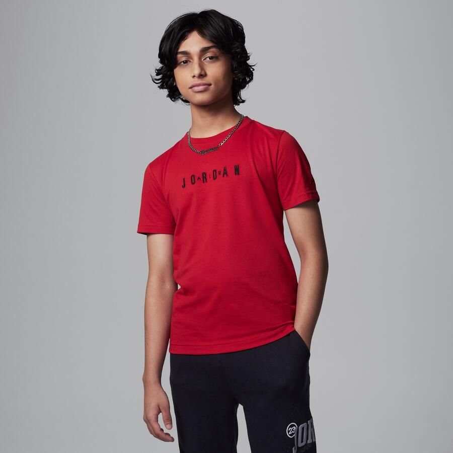 Jordan T-shirt met geborduurd logo voor kids Rood - Foto 4