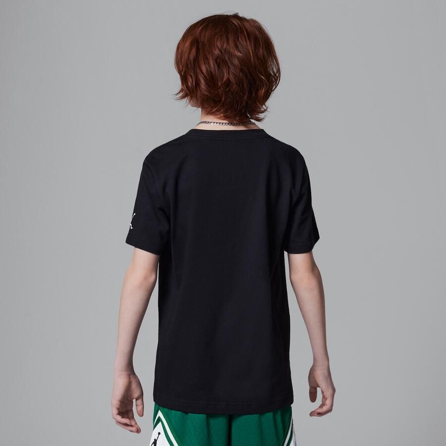 Jordan T-shirt met geborduurd logo voor kids Zwart