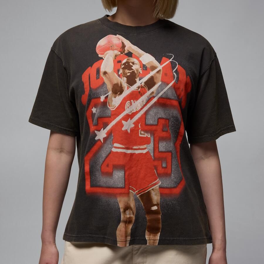 Jordan T-shirt met graphic voor dames Zwart - Foto 2