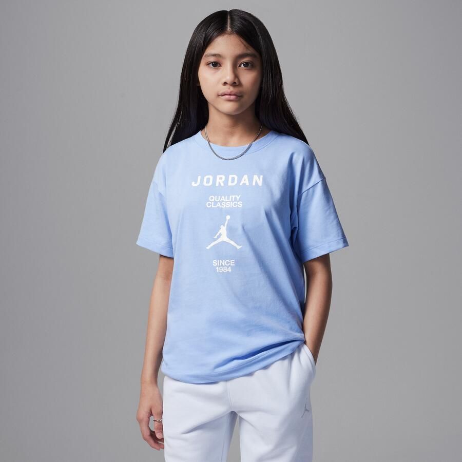 Jordan T-shirt met graphic voor kids Blauw - Foto 4