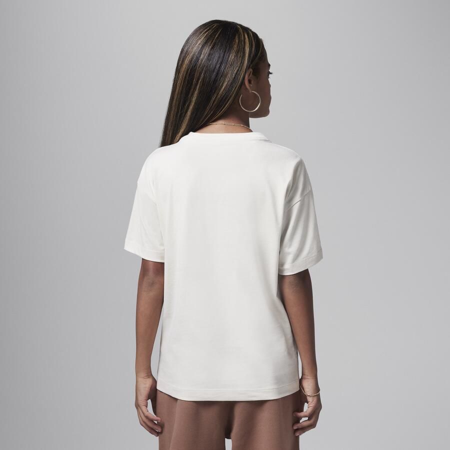 Jordan T-shirt met Push Through graphic voor kids Bruin - Foto 4