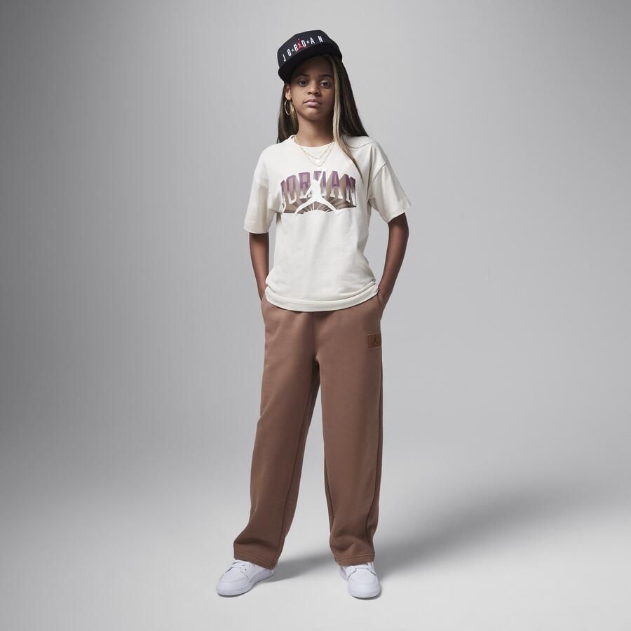 Jordan T-shirt met Push Through graphic voor kids Bruin - Foto 2