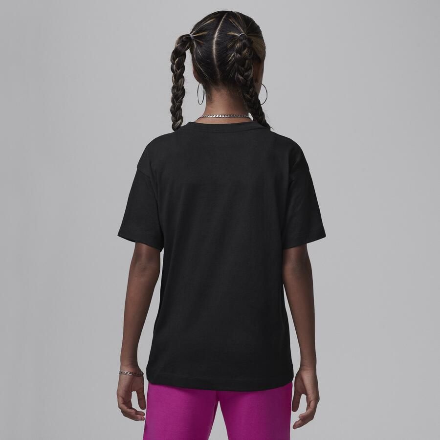Jordan T-shirt met Push Through graphic voor kids Zwart - Foto 4