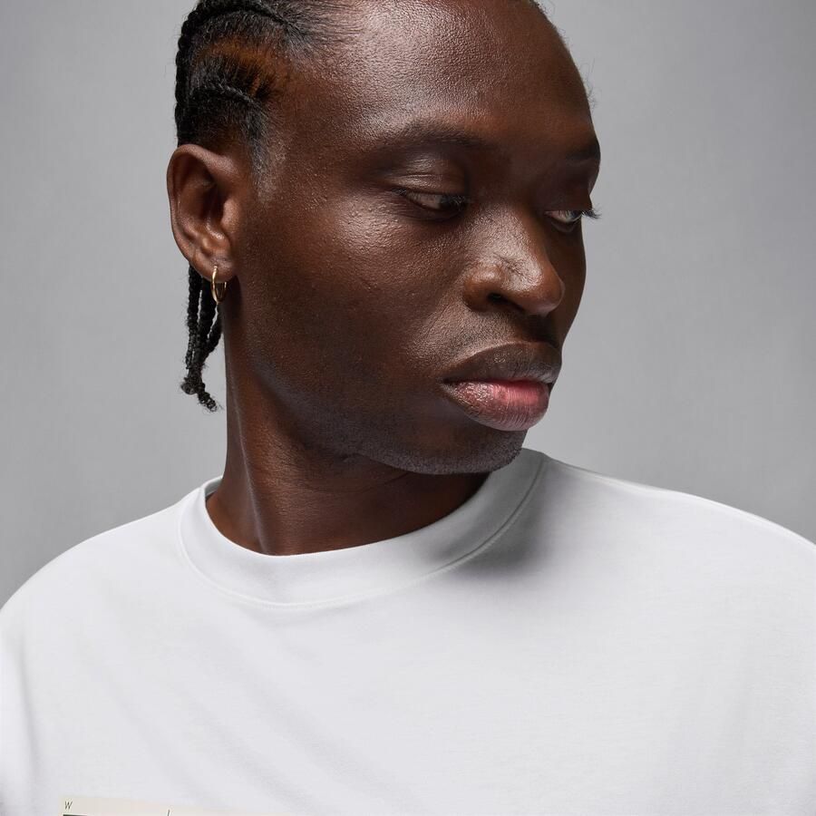 Jordan T-shirt met ronde hals en lange mouwen voor heren Wit - Foto 2