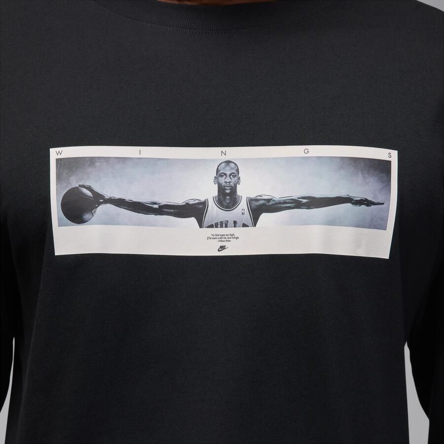 Jordan T-shirt met ronde hals en lange mouwen voor heren Zwart - Foto 3