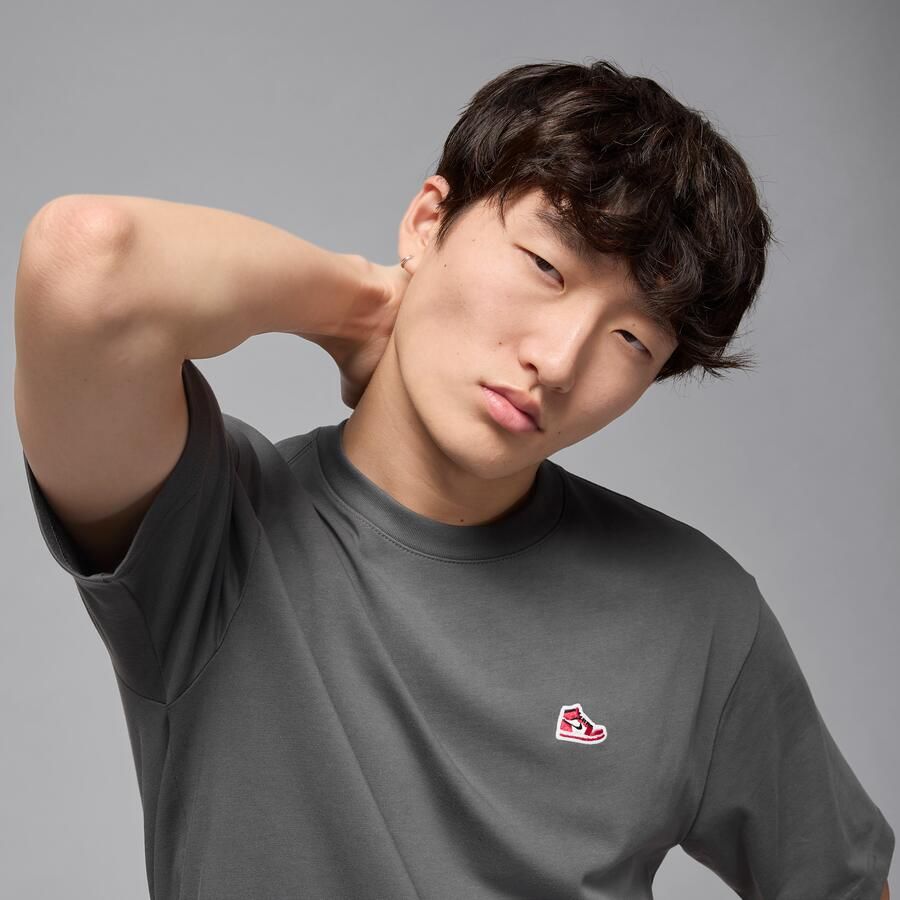 Jordan T-shirt met sneakerpatch voor heren Grijs - Foto 2