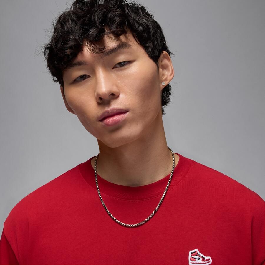Jordan T-shirt met sneakerpatch voor heren Rood - Foto 2