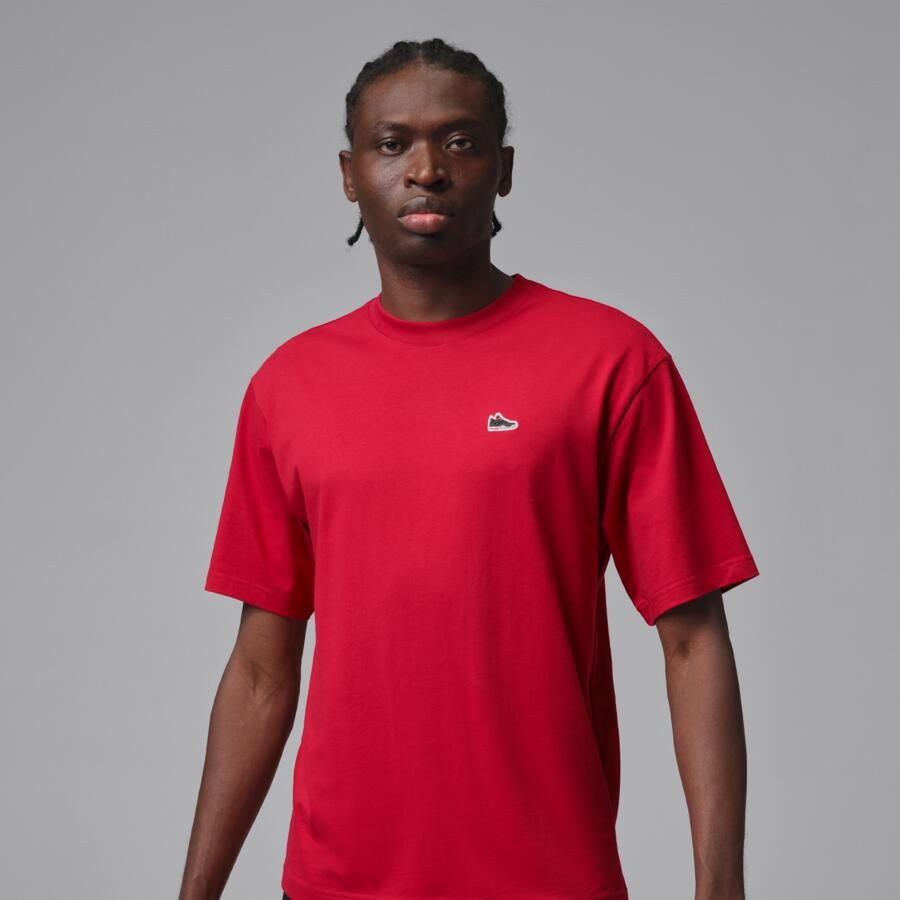 Jordan T-shirt met sneakerpatch voor heren Rood - Foto 4
