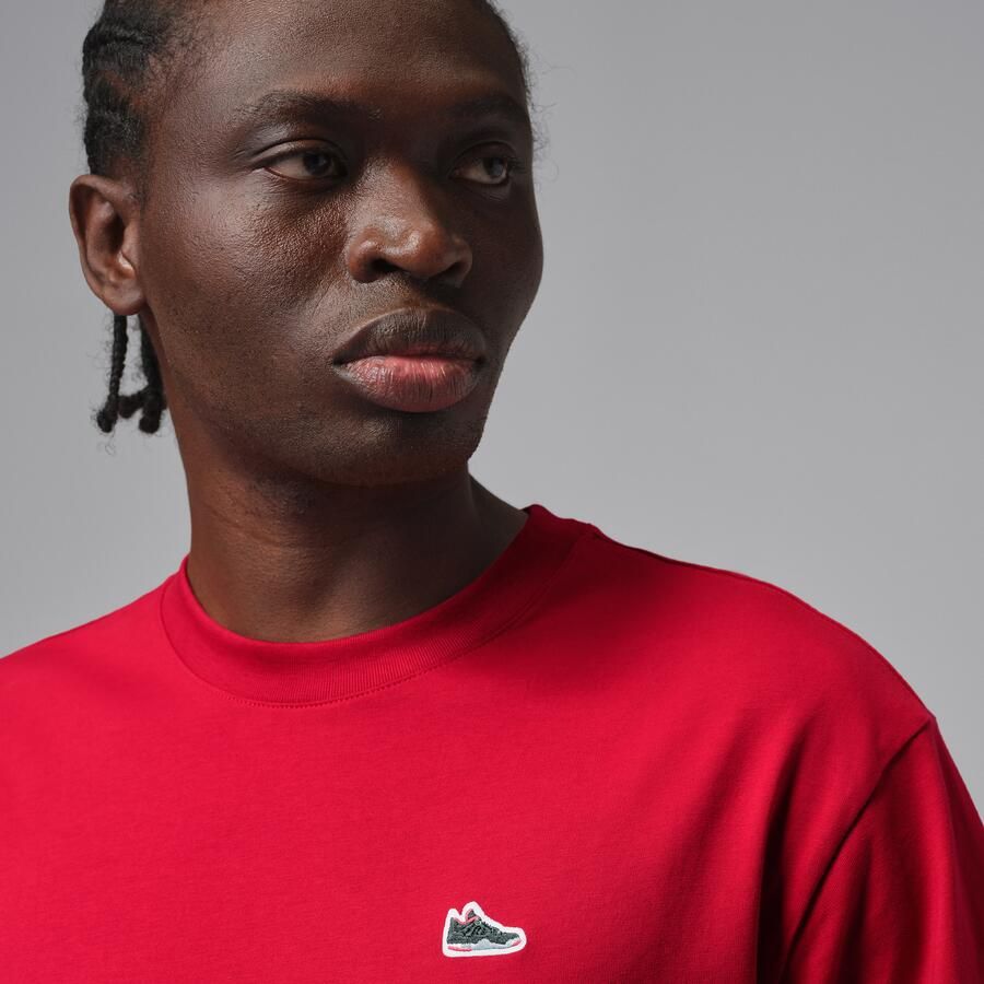 Jordan T-shirt met sneakerpatch voor heren Rood - Foto 2