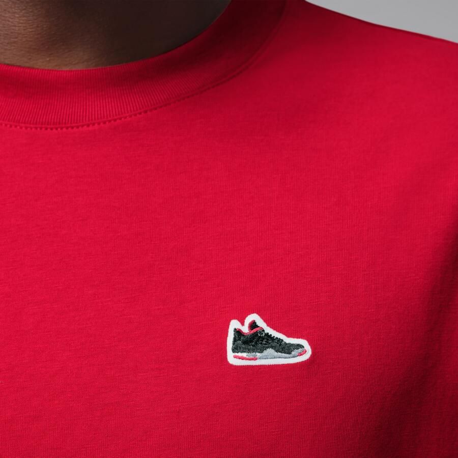 Jordan T-shirt met sneakerpatch voor heren Rood - Foto 3