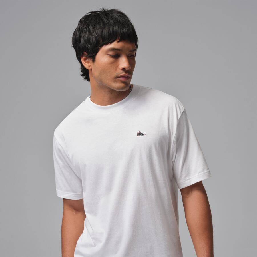 Jordan T-shirt met sneakerpatch voor heren Wit - Foto 4
