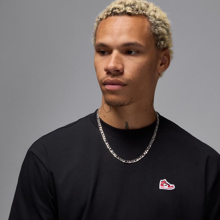 Jordan T-shirt met sneakerpatch voor heren Zwart