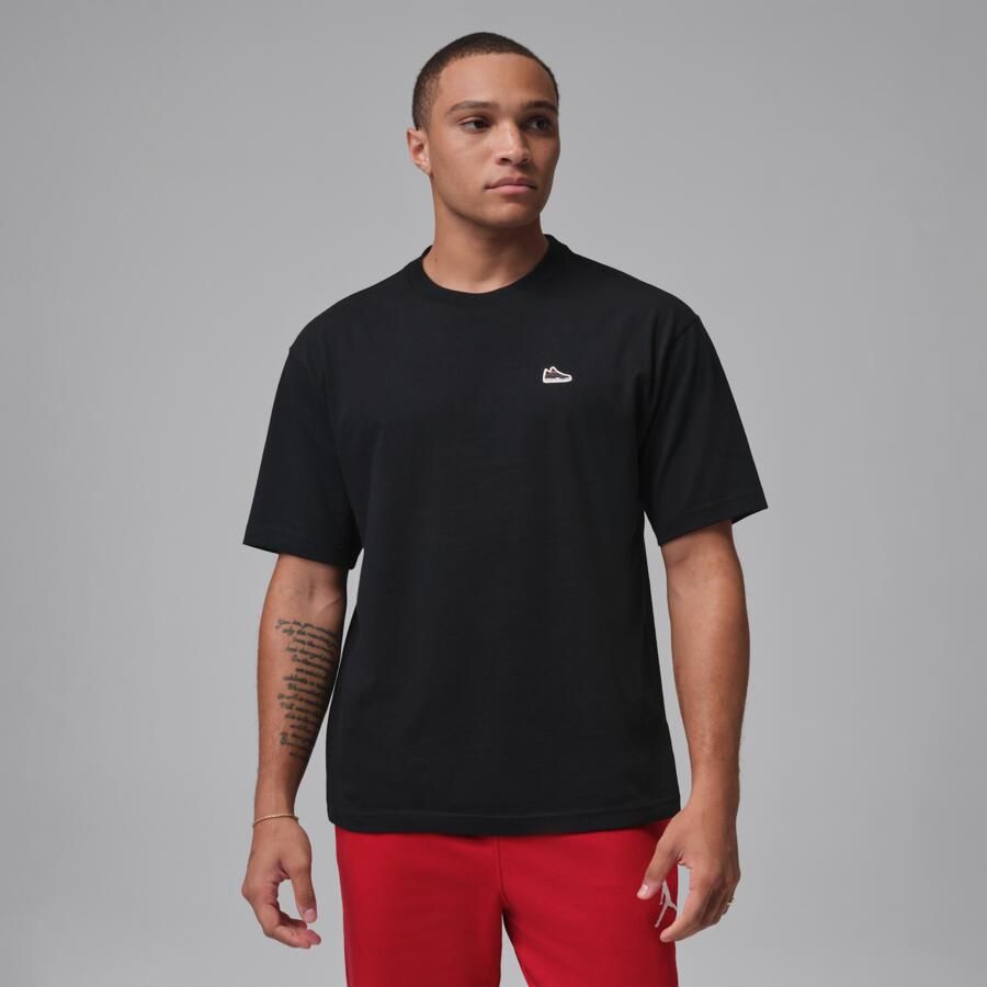 Jordan T-shirt met sneakerpatch voor heren Zwart - Foto 4