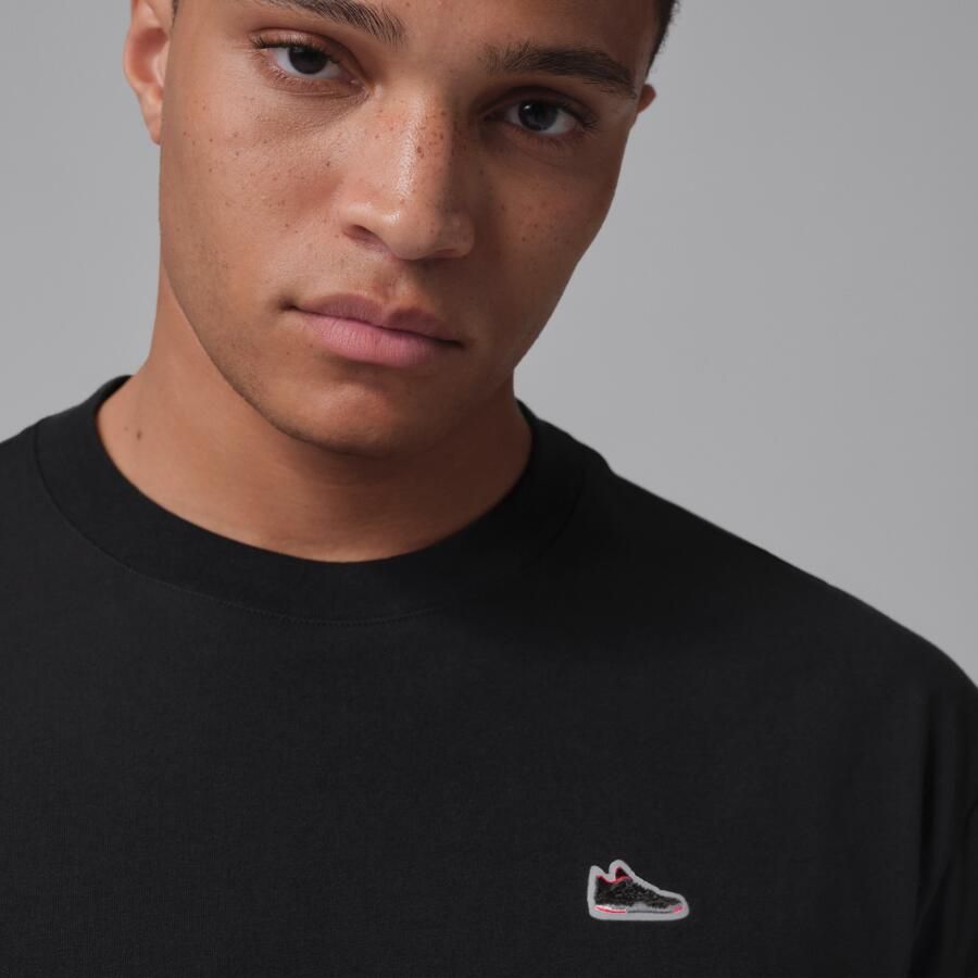 Jordan T-shirt met sneakerpatch voor heren Zwart - Foto 2