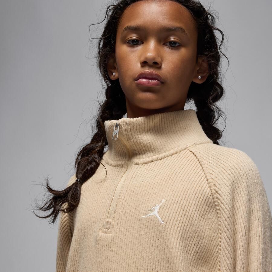 Jordan top met kwartrits en lange mouwen voor kids Bruin - Foto 2