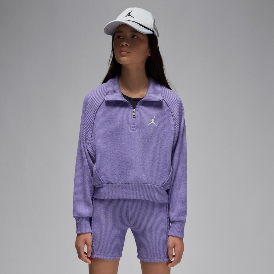 Jordan top met kwartrits en lange mouwen voor kids Paars - Foto 4