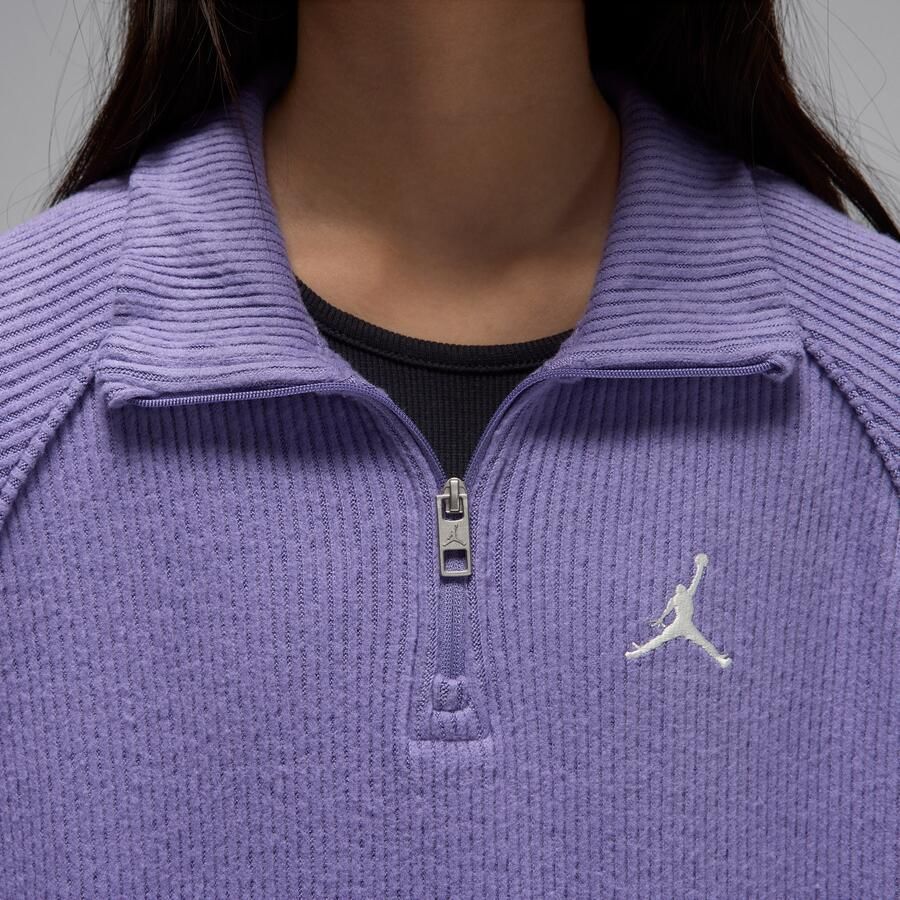 Jordan top met kwartrits en lange mouwen voor kids Paars - Foto 2