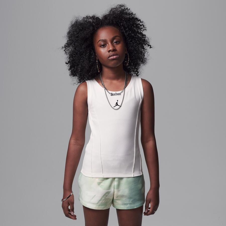 Jordan Training Camp tanktop met plooitjes voor kids Wit - Foto 4