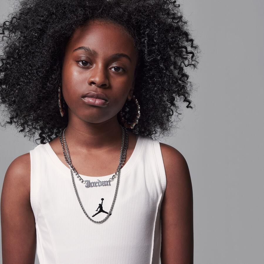 Jordan Training Camp tanktop met plooitjes voor kids Wit - Foto 2