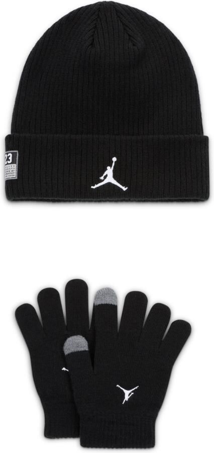 Jordan tweedelige 23 Jersey beanieset voor kids Zwart - Foto 3