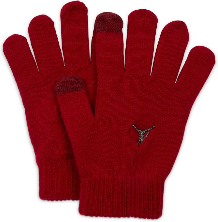 Jordan tweedelige kinderset met beanie en handschoenen Rood